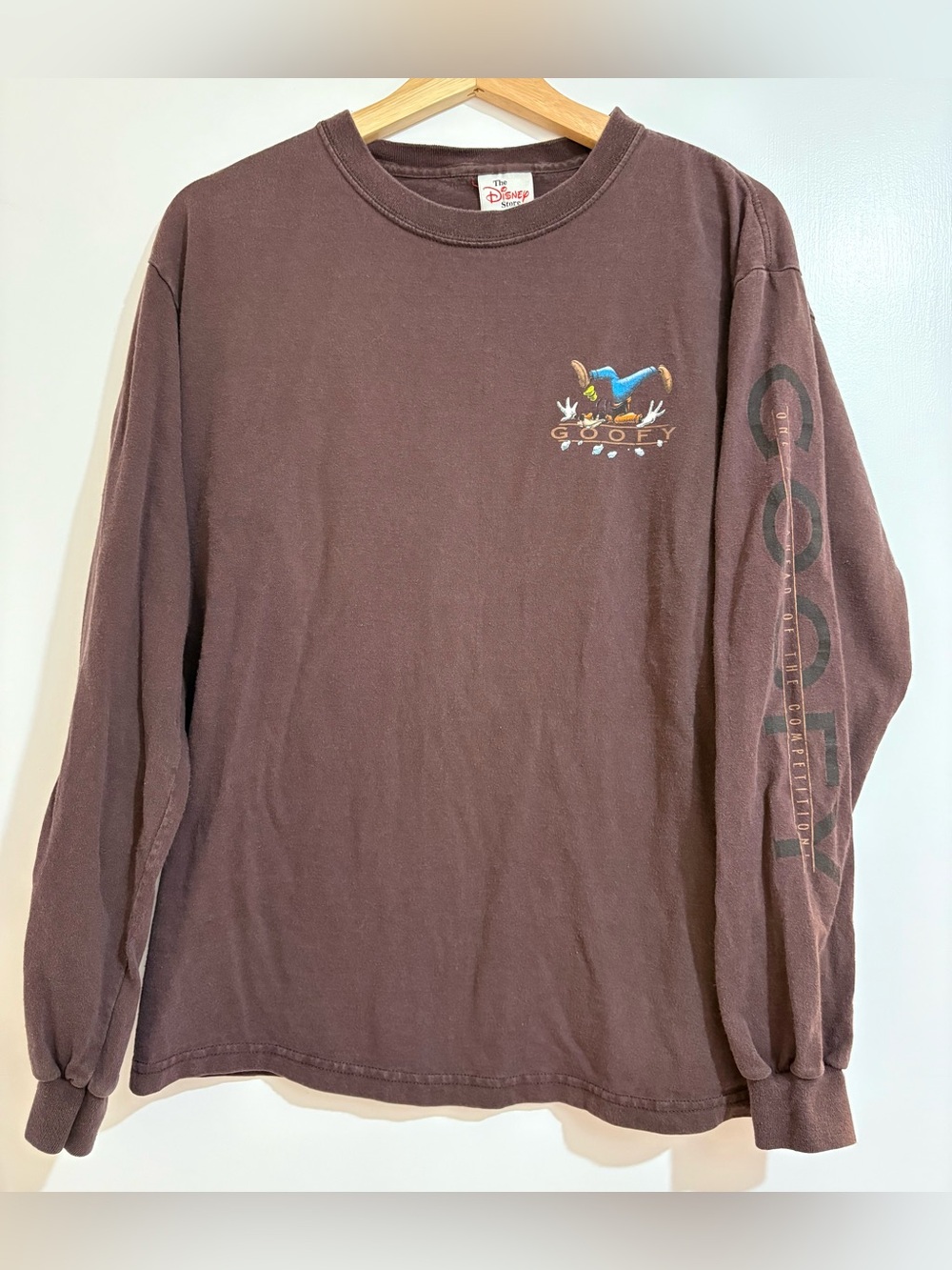 Vintage 90s The Disney Store Goofy Long Sleeve T-Shirt Medium
